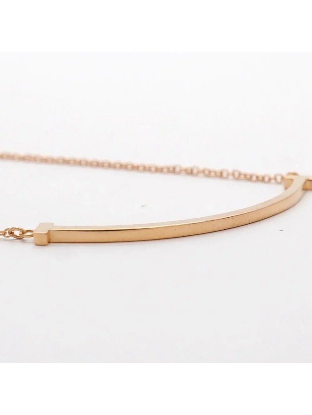 Tiffany & Co Necklace T Smile Small 18k Pink Gold